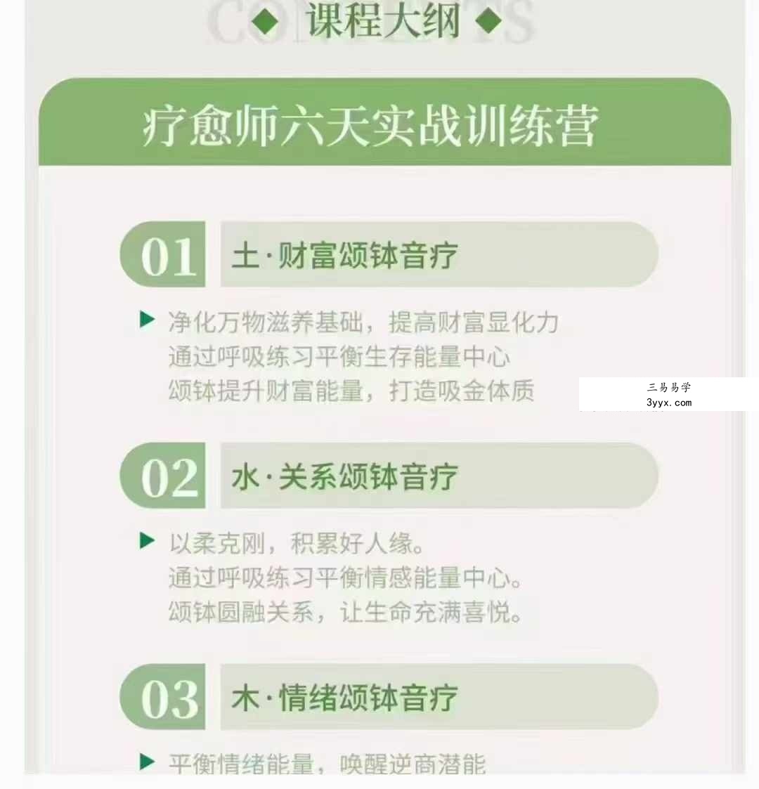 六天学会做疗愈 五行圆融课程16集 资料图片