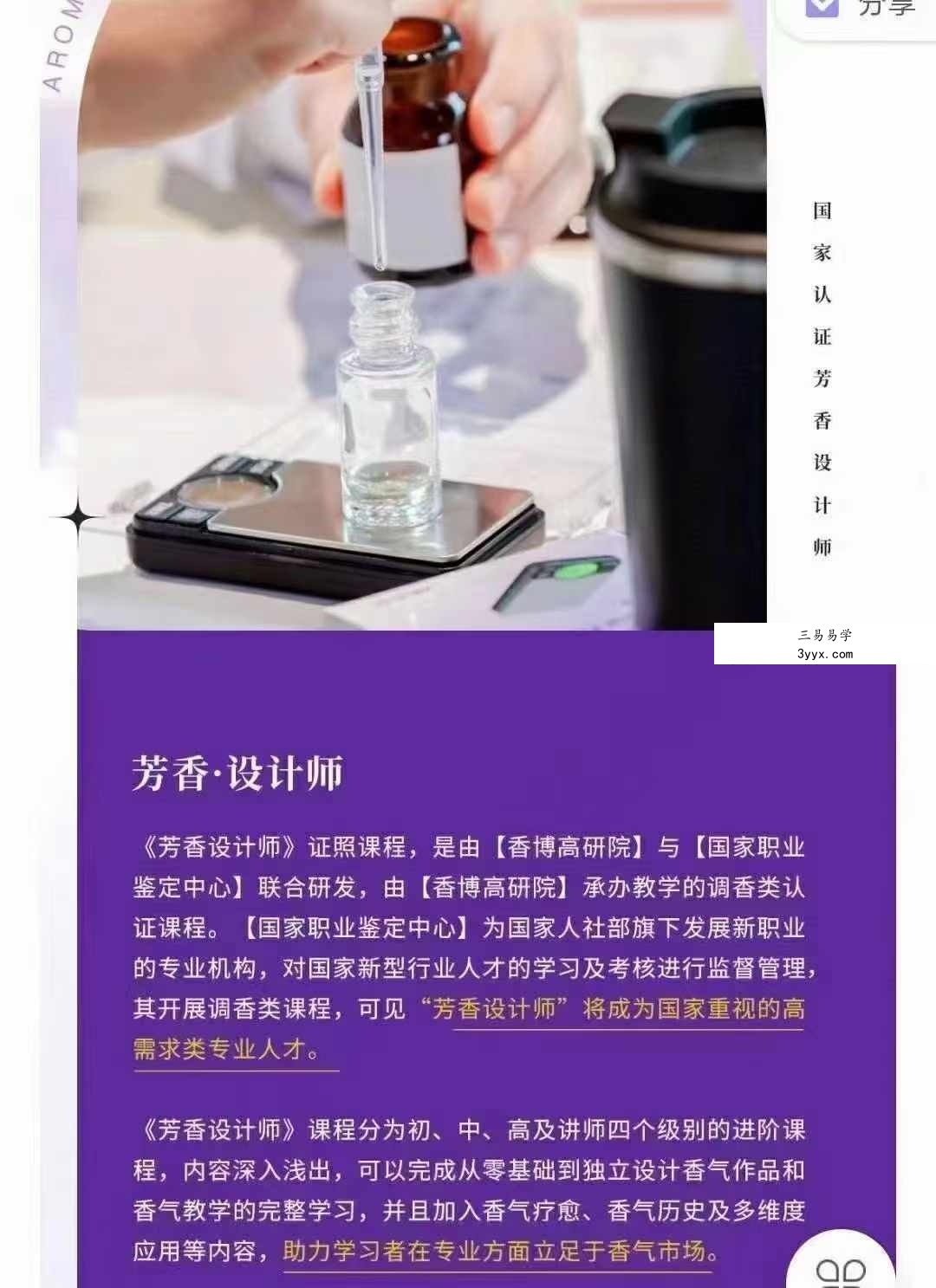 芳香设计师 初中高级113集 资料图片