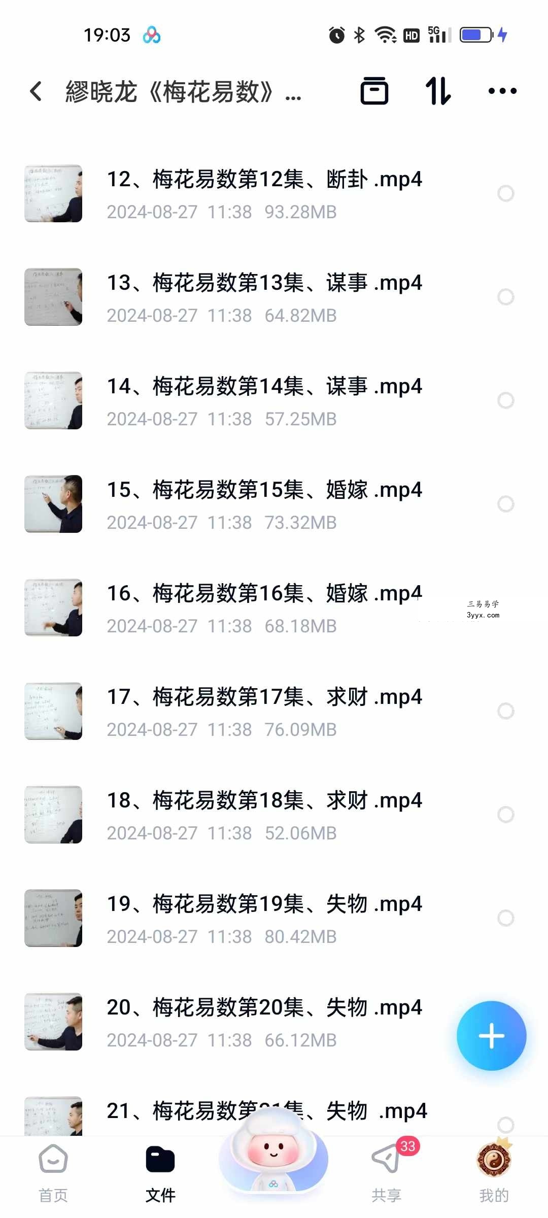 繆晓龙《梅花易数》27集（缺第8集） 资料图片
