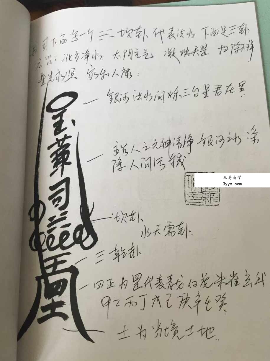 雷部诸将天师符36页 手抄本 资料图片