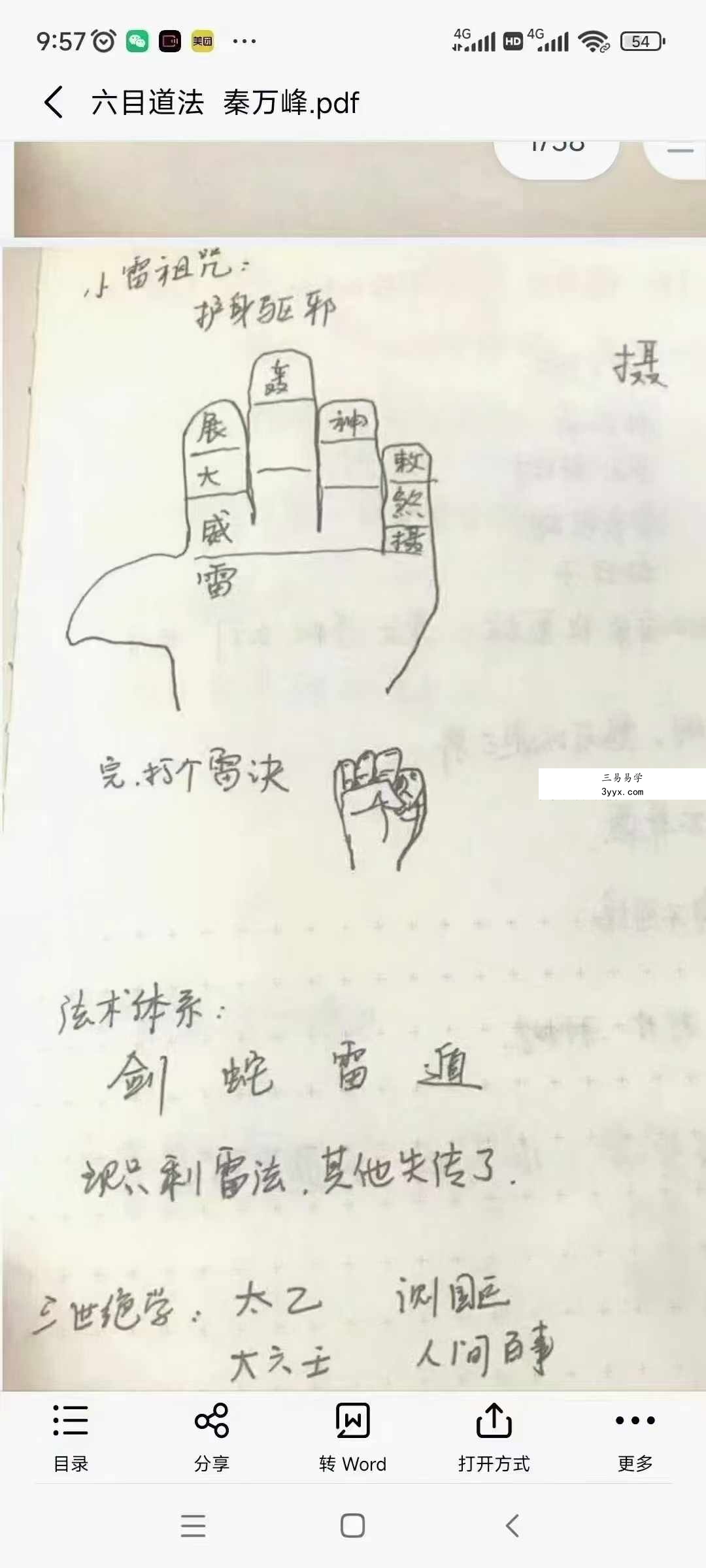 秦万峰《六目道法》38页 资料图片