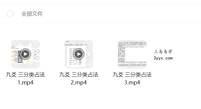九爻易 第三部分 分类占3集 资料图片