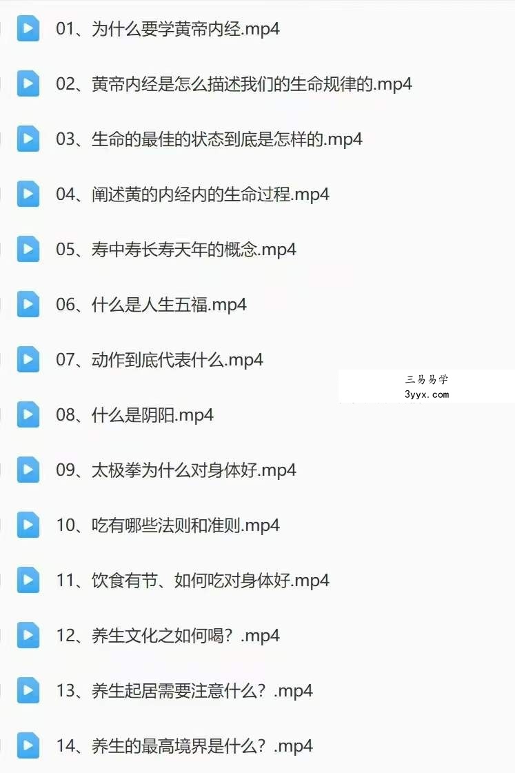范耀华《黄帝内经》的道与术 全43讲视频课 资料图片