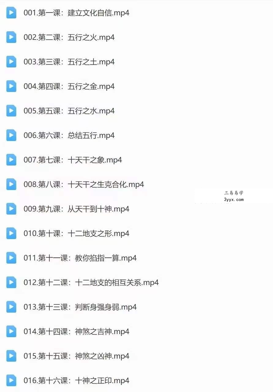 晓灿老师【八字+中医基础好课】干支哲学 全47讲视频课 资料图片