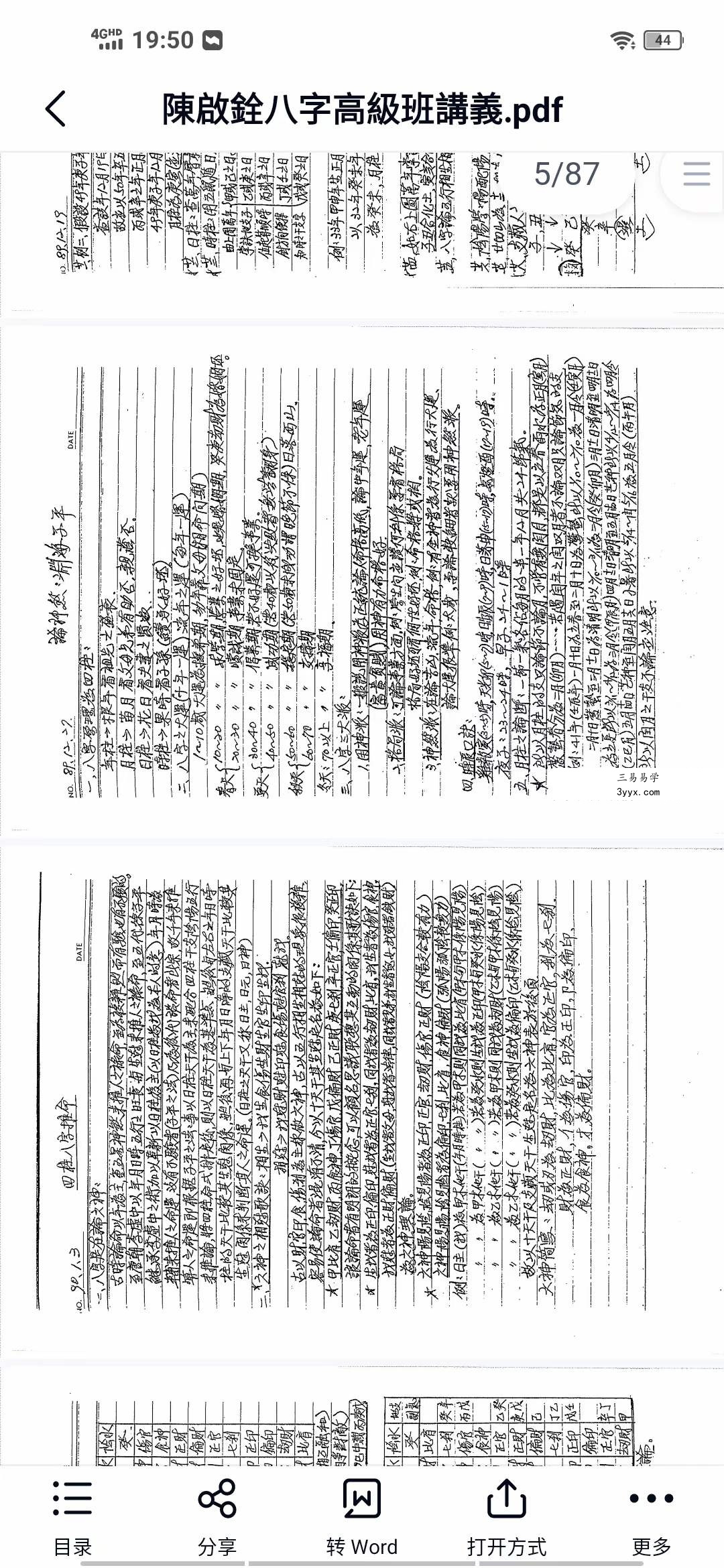 陳啟銓八字1-65集培训视频+講義 资料图片