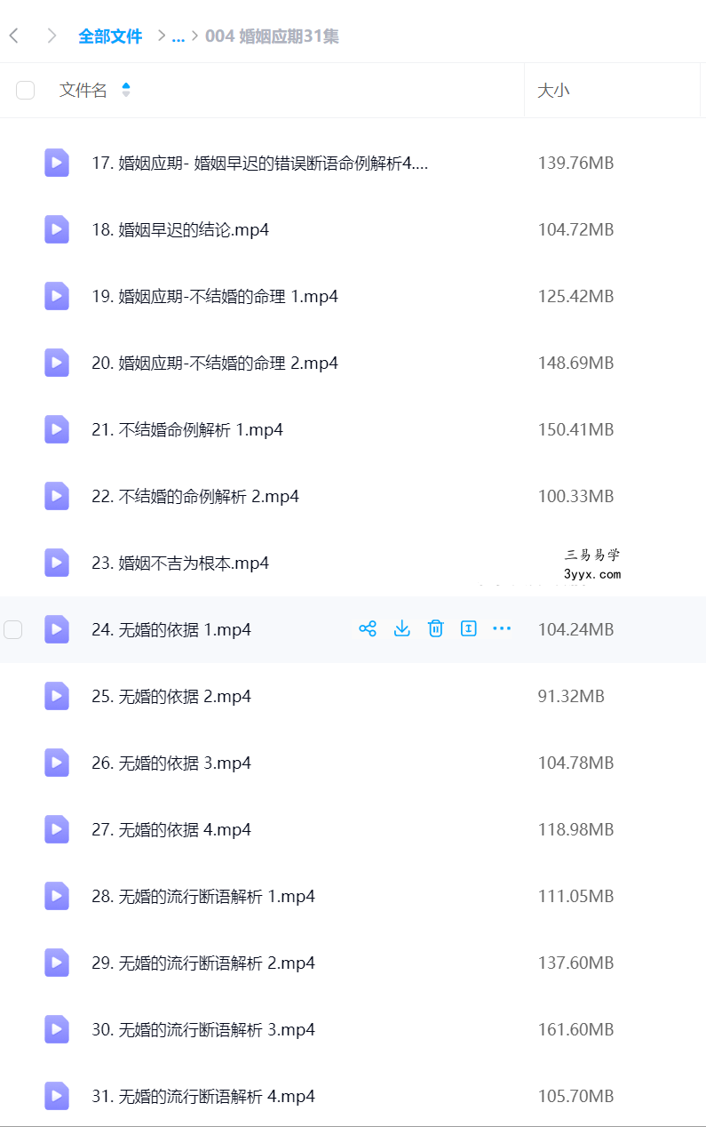 潘昭佑八字情感婚姻录像视频63集带字幕 资料图片