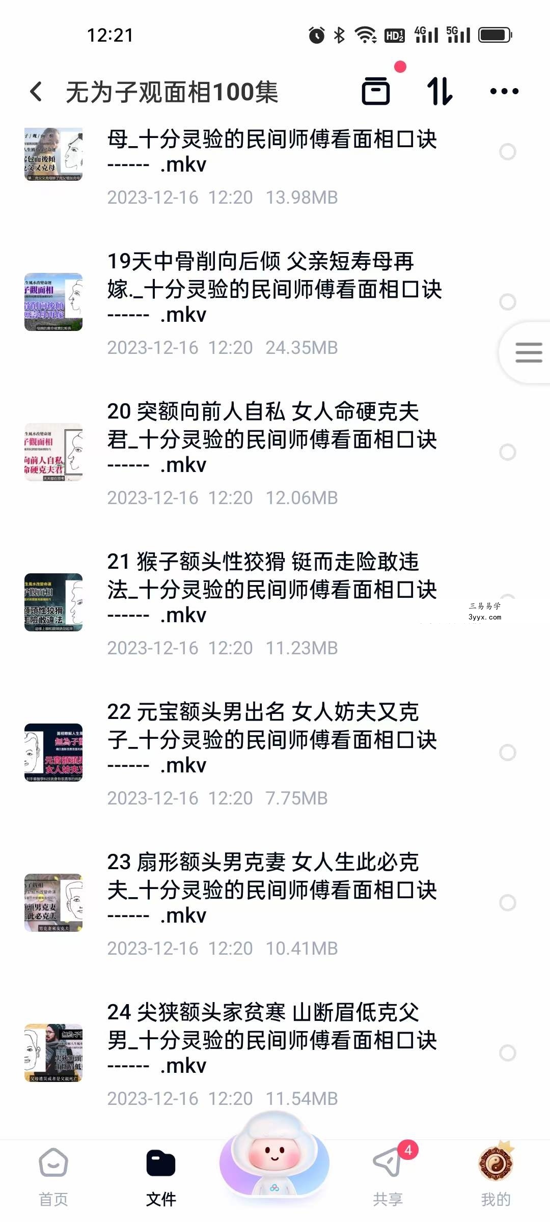 无为子观面相100集 资料图片