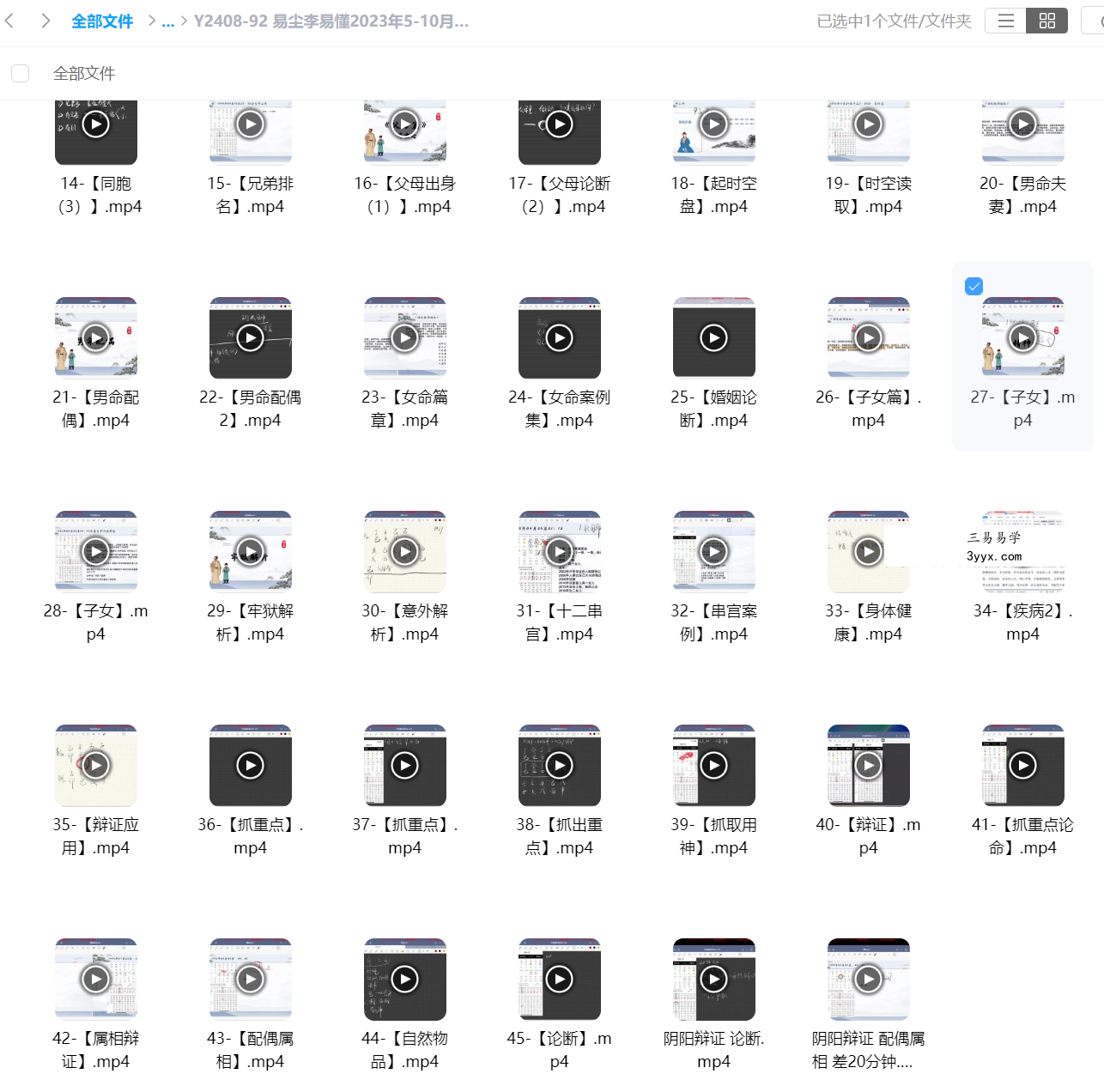 易尘李易懂2023年5-10月盲派八字执业班-癸卯年阴阳辩证师48集 资料图片