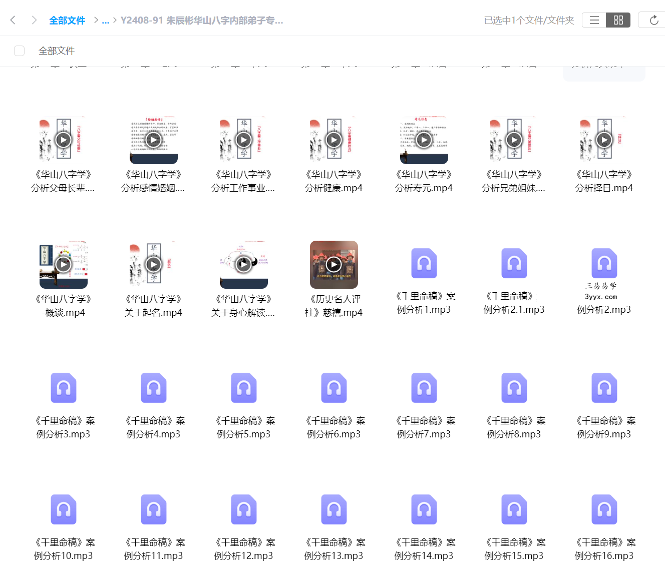 朱辰彬华山八字内部弟子专栏 视频+音频 资料图片