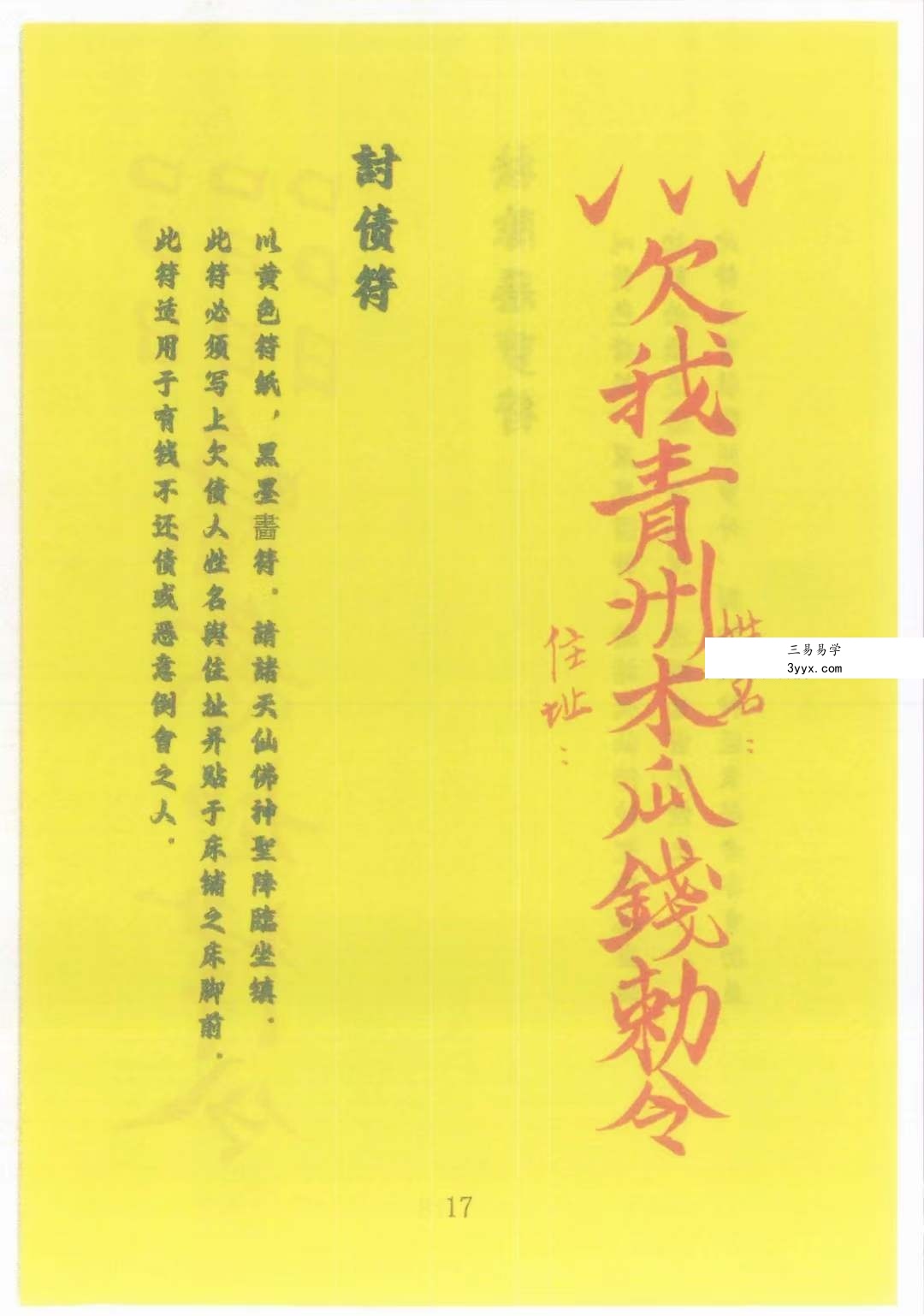 道教符咒文化《符箓》彩色版54页 法术必学 资料图片