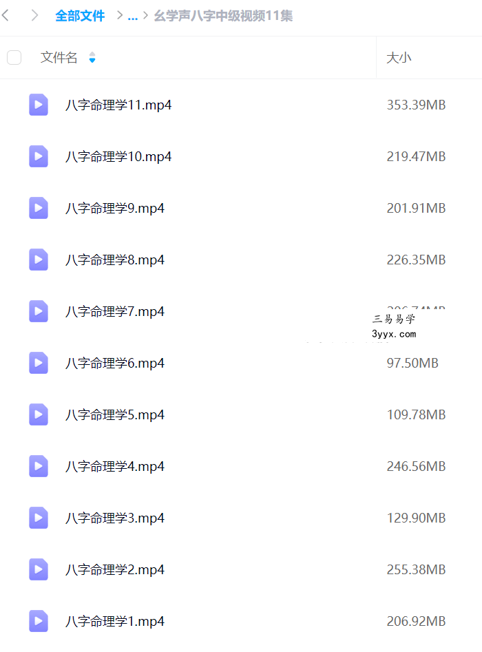 幺学声八字初级+中级+实战 合集 资料图片