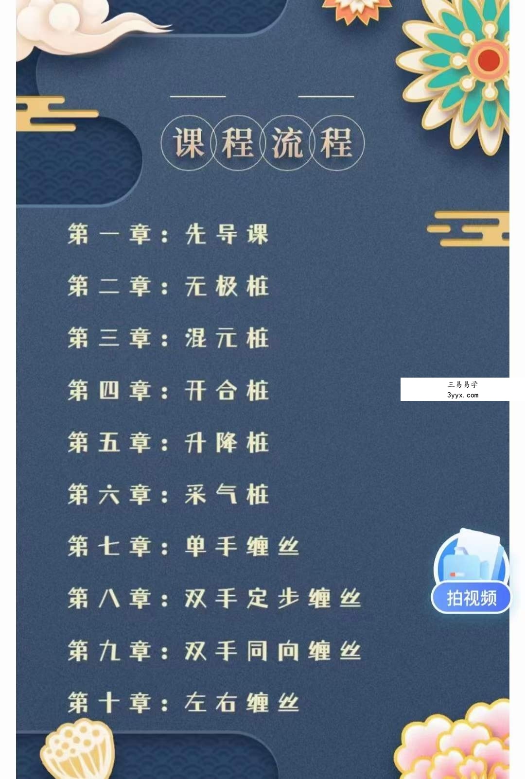 太极拳核心秘术精讲（包含五大课程、共182节课、永久观看） 资料图片