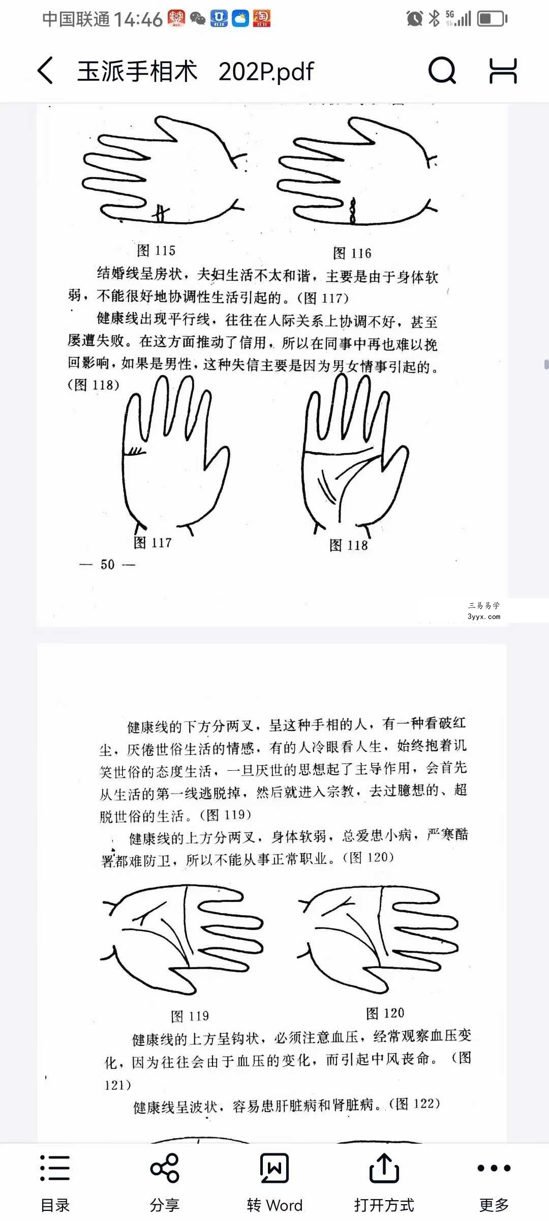 陈宏彦《玉派手相术》202页 资料图片