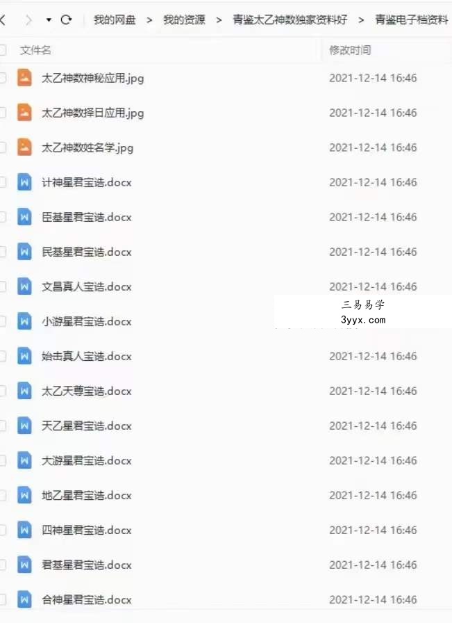 青鉴太乙神数实战预测 视频+资料 资料图片