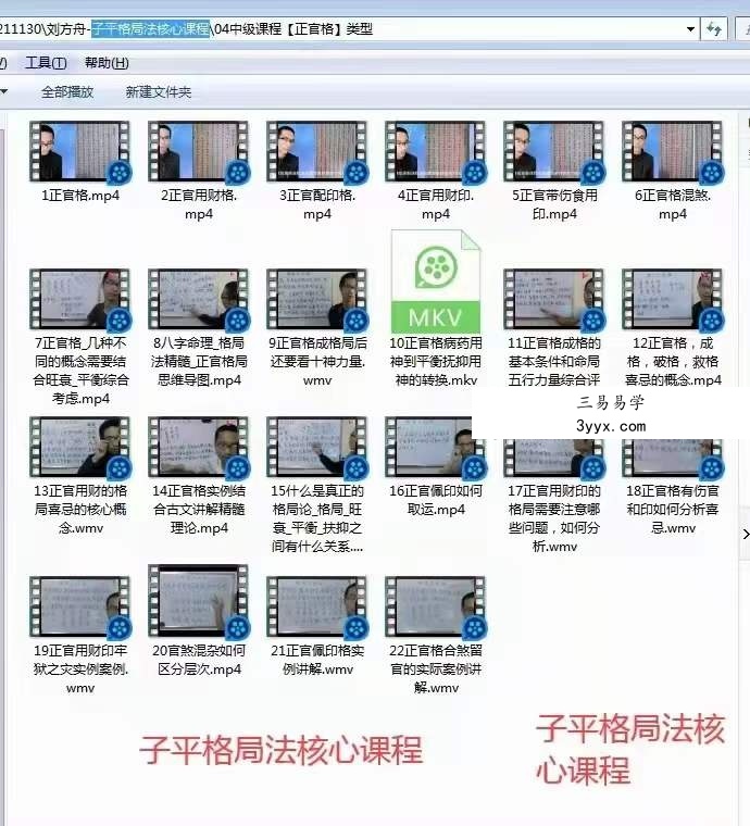 刘方舟 子平格局法核心课程 资料图片