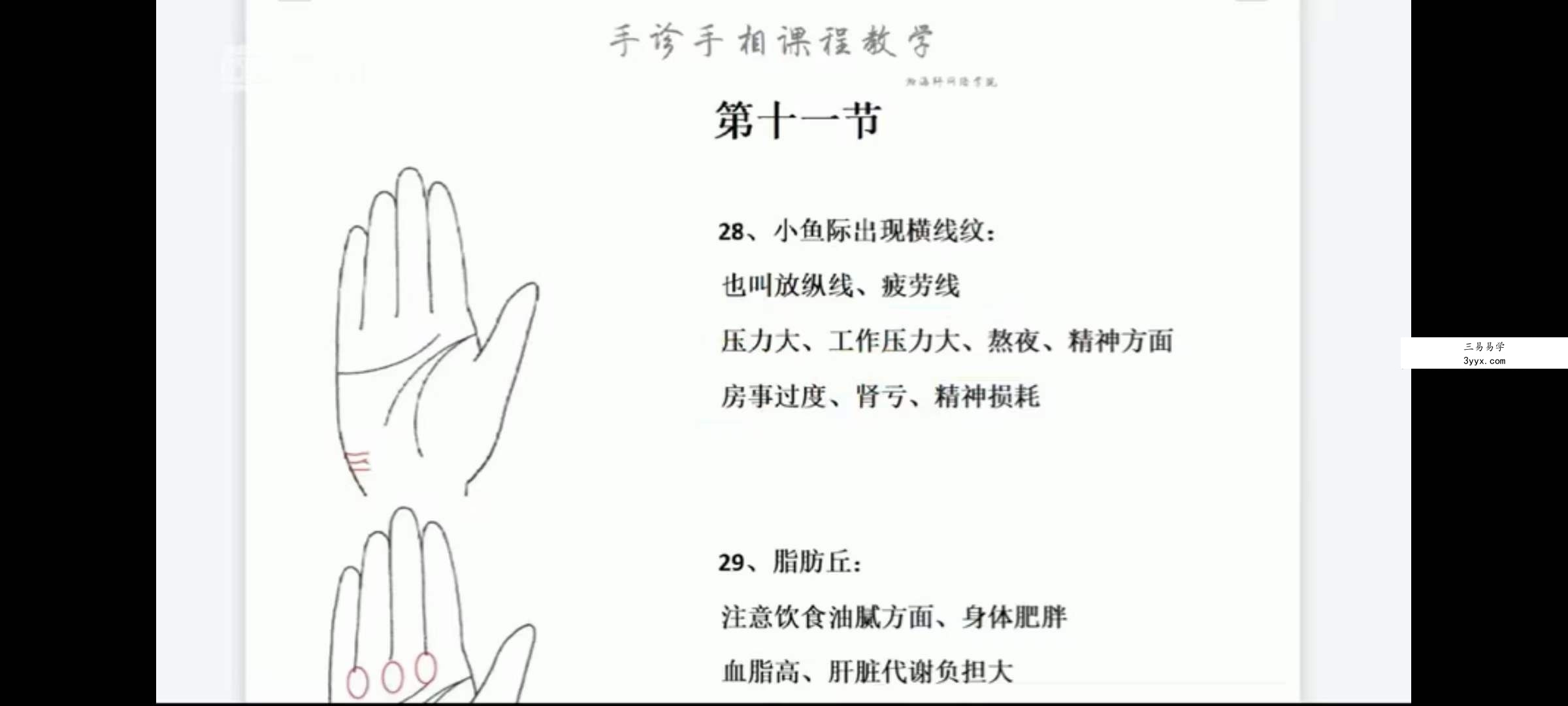 瀚海轩手诊手相系列课15集 资料图片