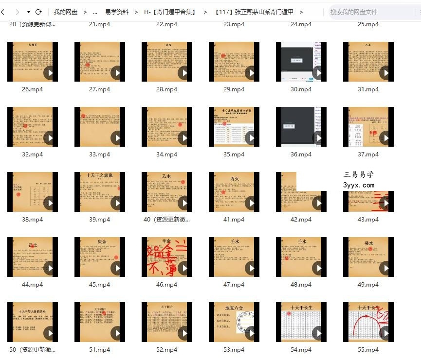 张正熙茅山派奇门遁甲 带实战案例分析 97集视频 资料图片