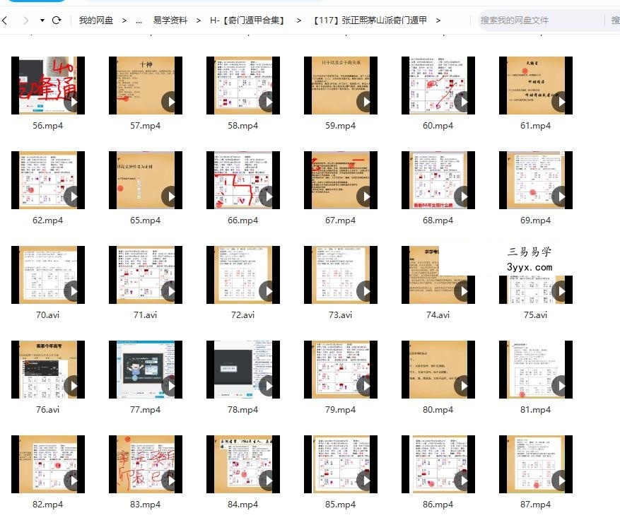 张正熙茅山派奇门遁甲 带实战案例分析 97集视频 资料图片