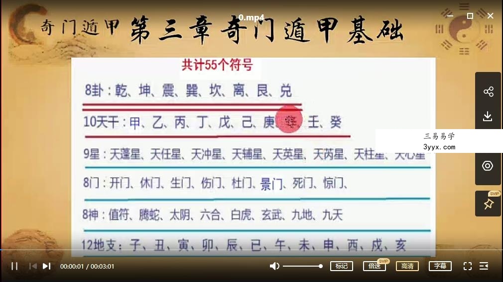 张正熙茅山派奇门遁甲 带实战案例分析 97集视频 资料图片