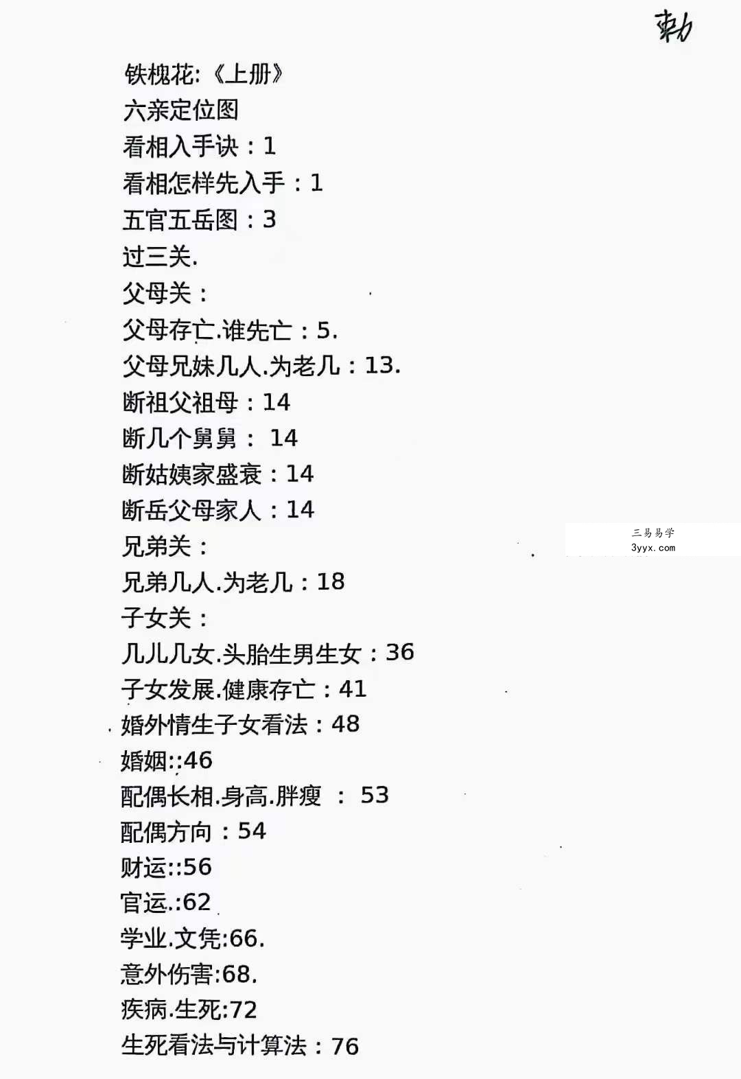 安徽相法《铁槐花》上册+下册 资料图片