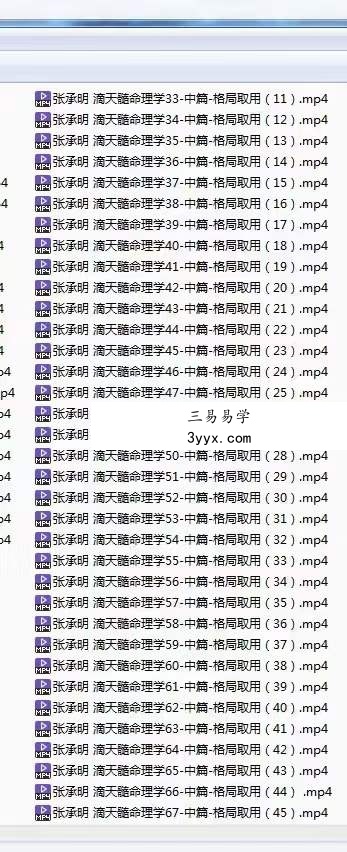 张承明 滴天髓命理学全200集 资料图片