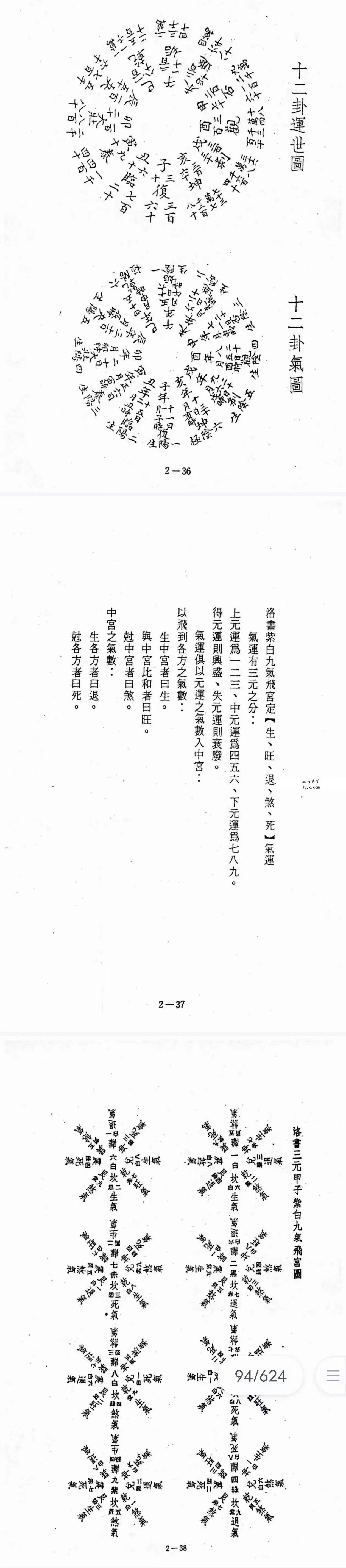 道家顾祥弘《飞星紫微斗数全书》无字天书 624页 资料图片