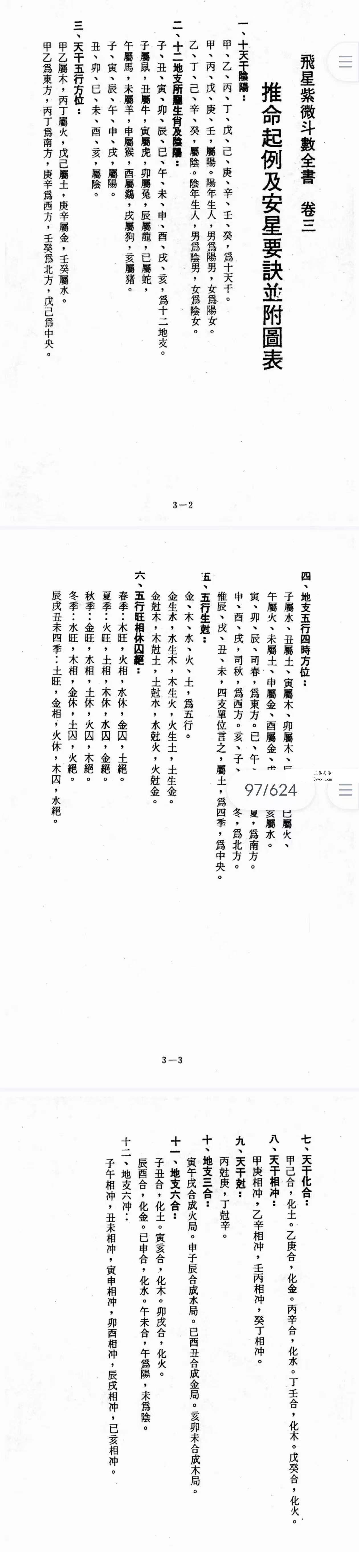 道家顾祥弘《飞星紫微斗数全书》无字天书 624页 资料图片