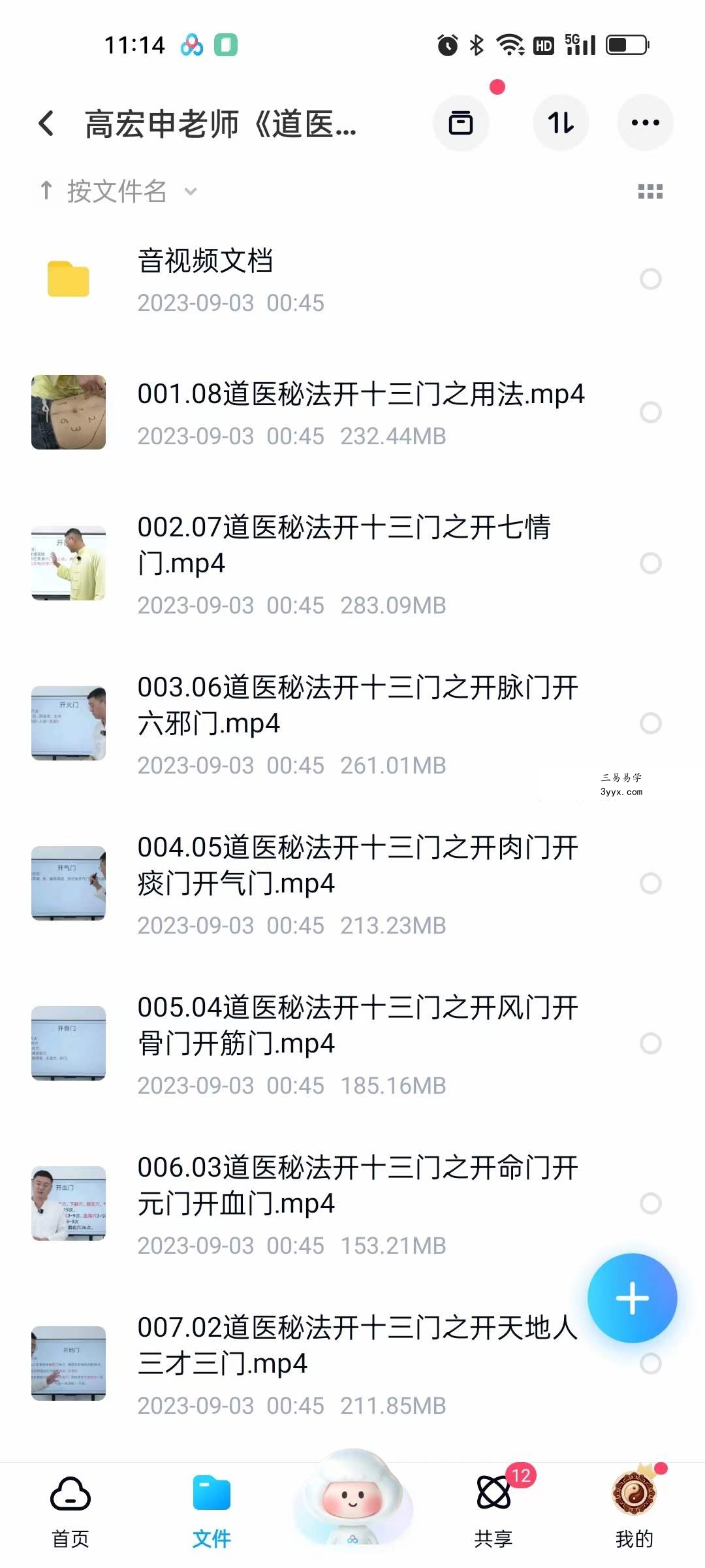 高宏申老师《道医秘法开十三门调百病》第12期 资料图片