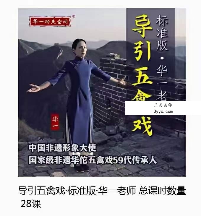 华一老师三合一全套 五禽戏 五步拳 资料图片