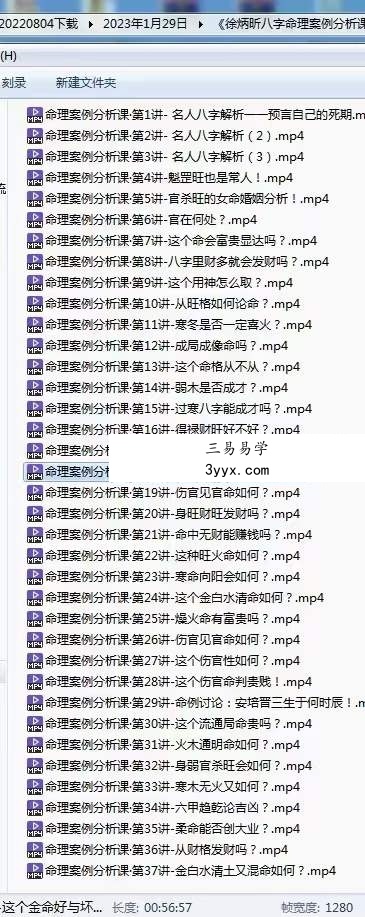 徐炳昕八字命理案例分析课 60集 资料图片