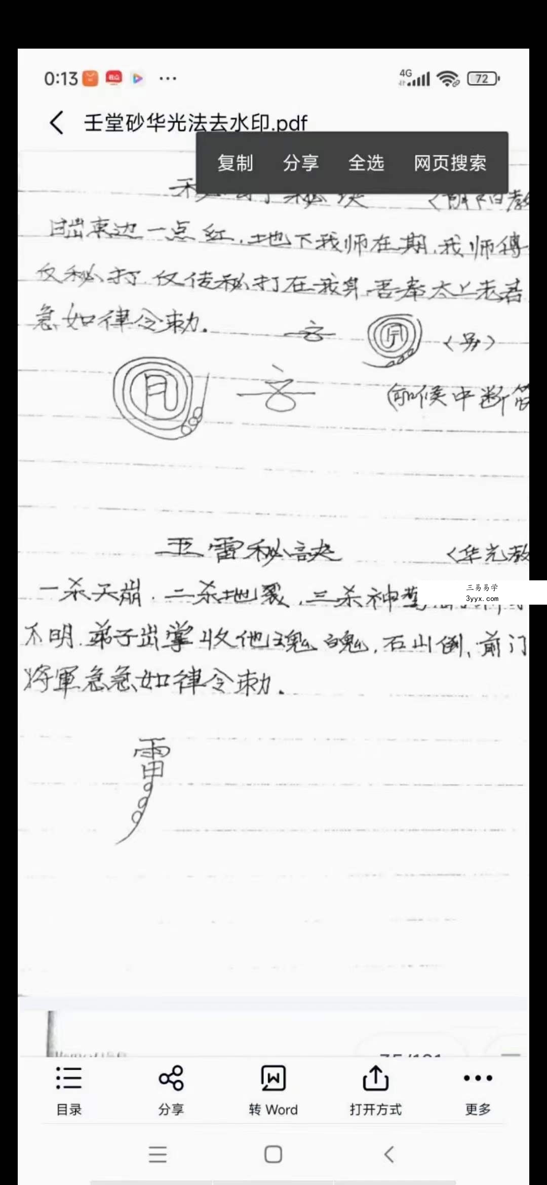 壬堂砂华光法101页 资料图片