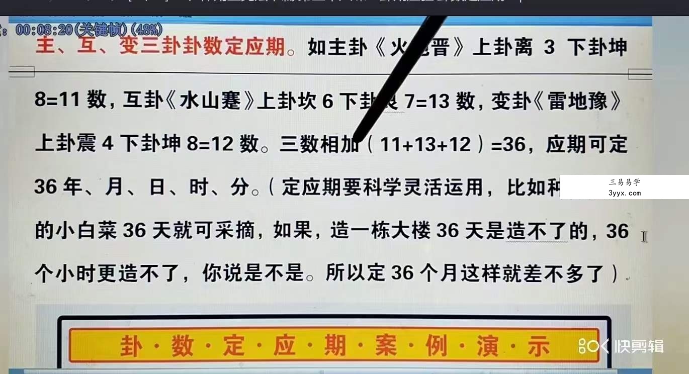 刘一龙《周易梅花易数体用生克法》58集 资料图片