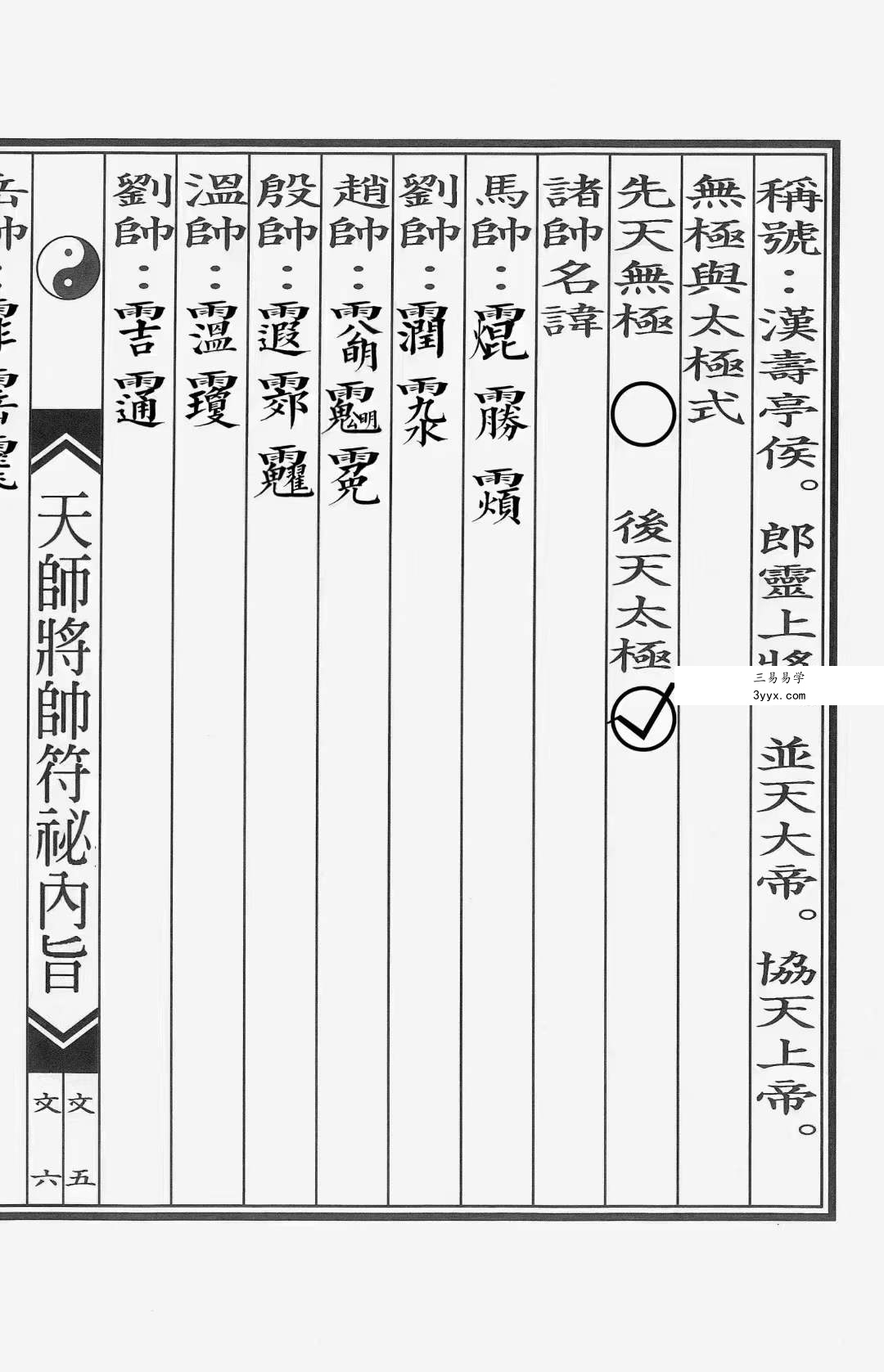 正一天师将帅符秘内旨（秘讳）24页 资料图片