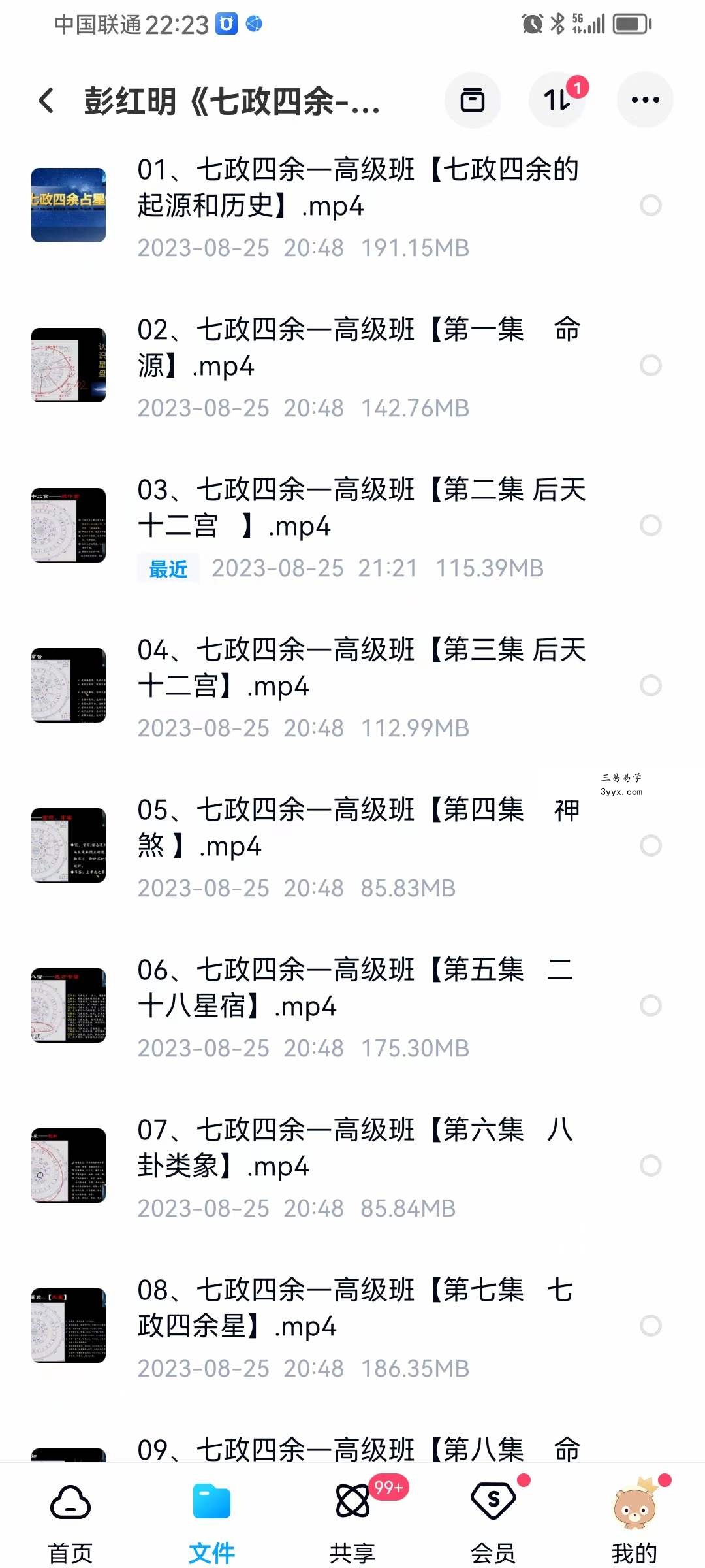 彭红明《七政四余 高级班》32集 资料图片
