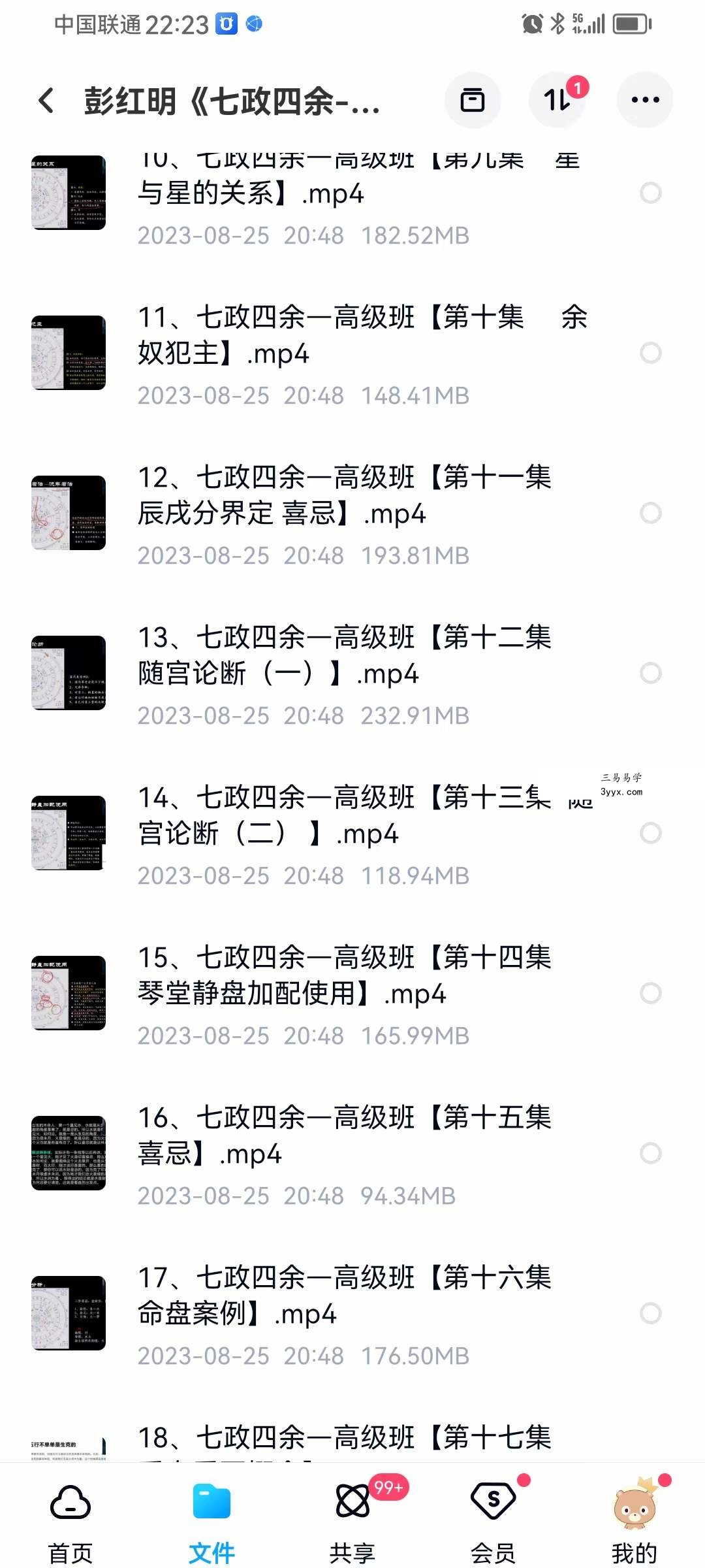 彭红明《七政四余 高级班》32集 资料图片