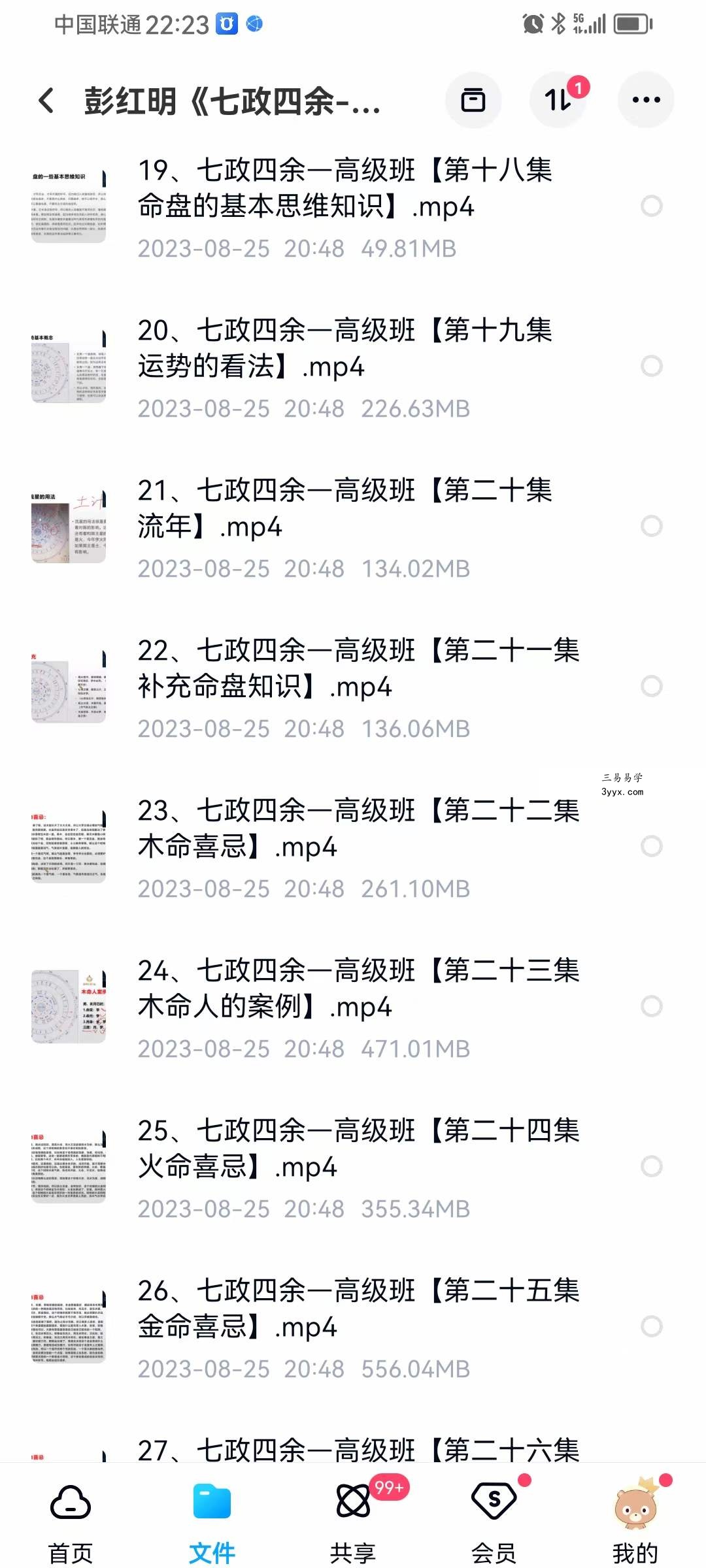 彭红明《七政四余 高级班》32集 资料图片