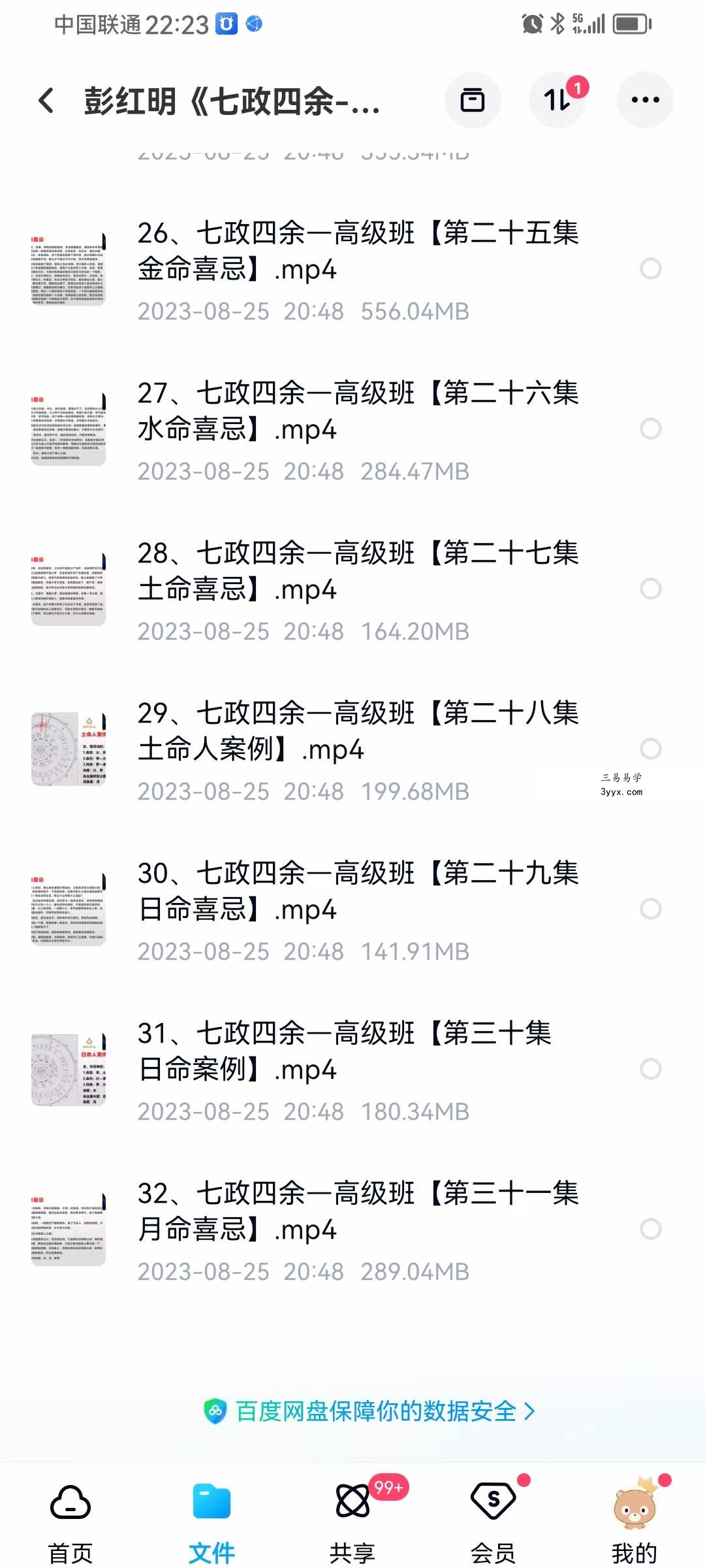 彭红明《七政四余 高级班》32集 资料图片