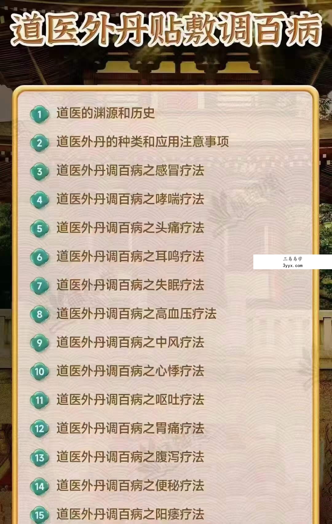 高宏申老师《道医外丹贴敷调百病》第5期 资料图片