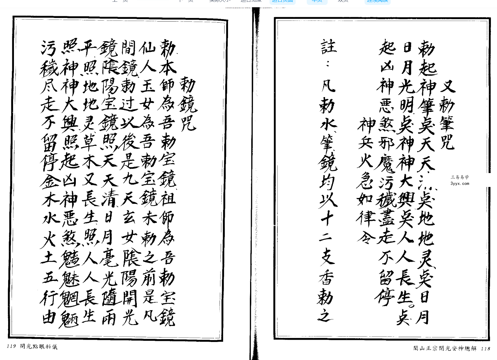 法玄山人 闾山正宗开光安神总解234页 资料图片