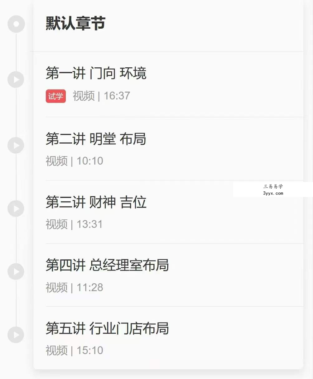 宋雨谦 公司与门店简单实用的风水技能5集 资料图片