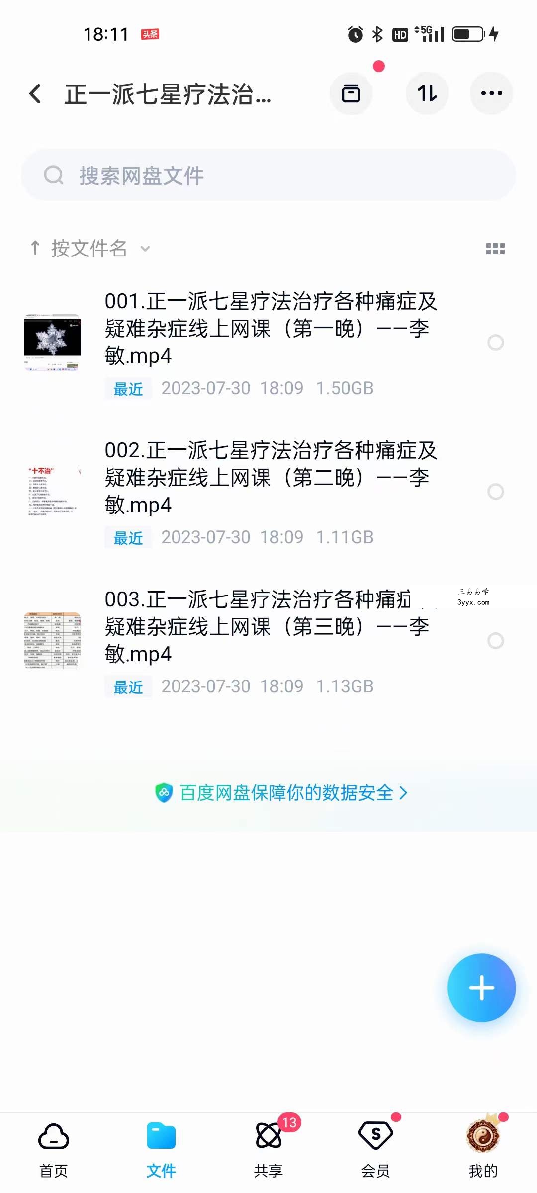 李敏 正一派七星疗法治疗各种痛症及疑难杂症线上网课 资料图片