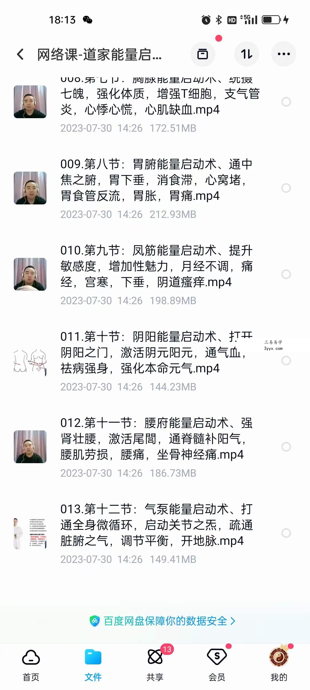 梁振华 网络课 道家能量启动术精品网课12集 资料图片