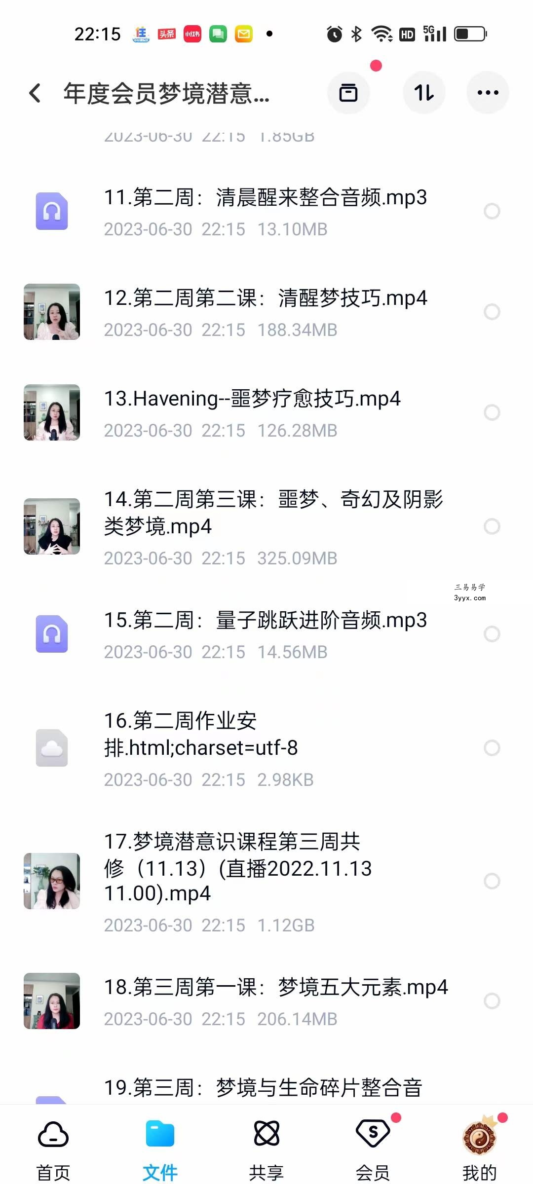 年度会员梦境潜意识疗愈课程（10.16启动） 资料图片