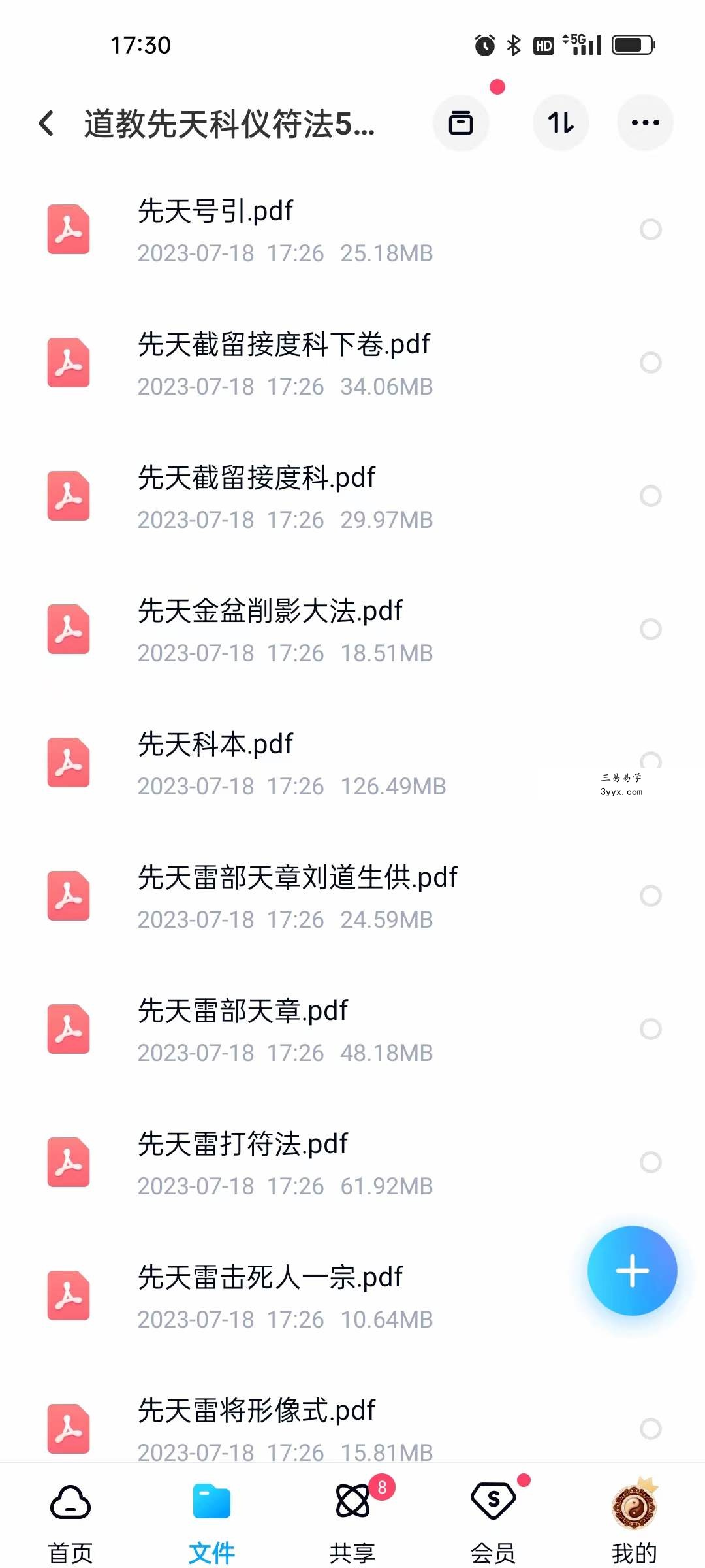 道教先天科仪符法51本 资料图片