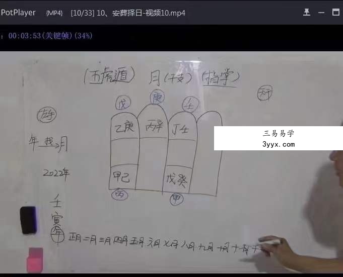 阴阳先生《安葬择日视频教学》33集 资料图片