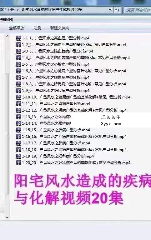 一寸堂阳宅风水造成的疾病与化解20集 资料图片