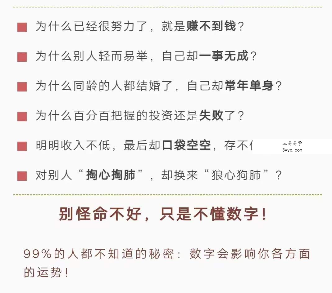 魏玲玲数字改运学 高级实践课程12集 资料图片