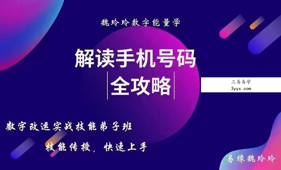 魏玲玲数字改运实战技能弟子班课程19集 数字改运，快速上手 资料图片