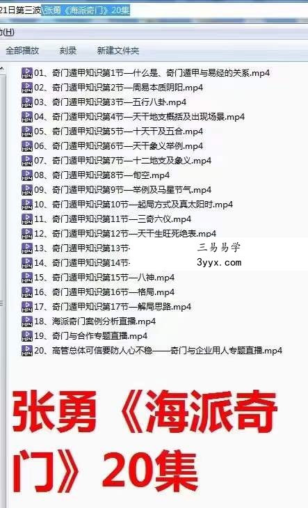 张勇《海派奇门》20集 资料图片
