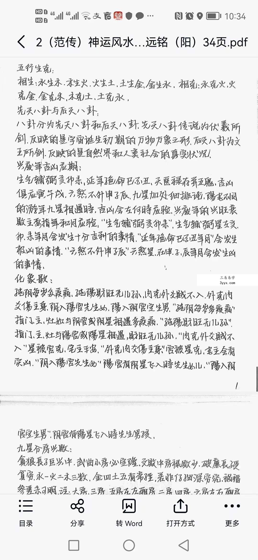 神运派风水程远铭七套笔记 资料图片